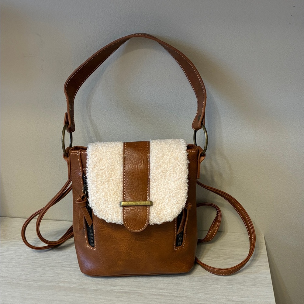 Summer &rose Brown and Cream shoulder and back bag Bag